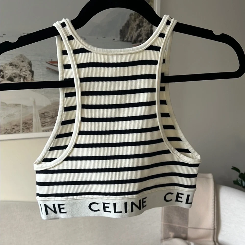 Celine Striped Ribbed Crop Top - Picture 5 of 6